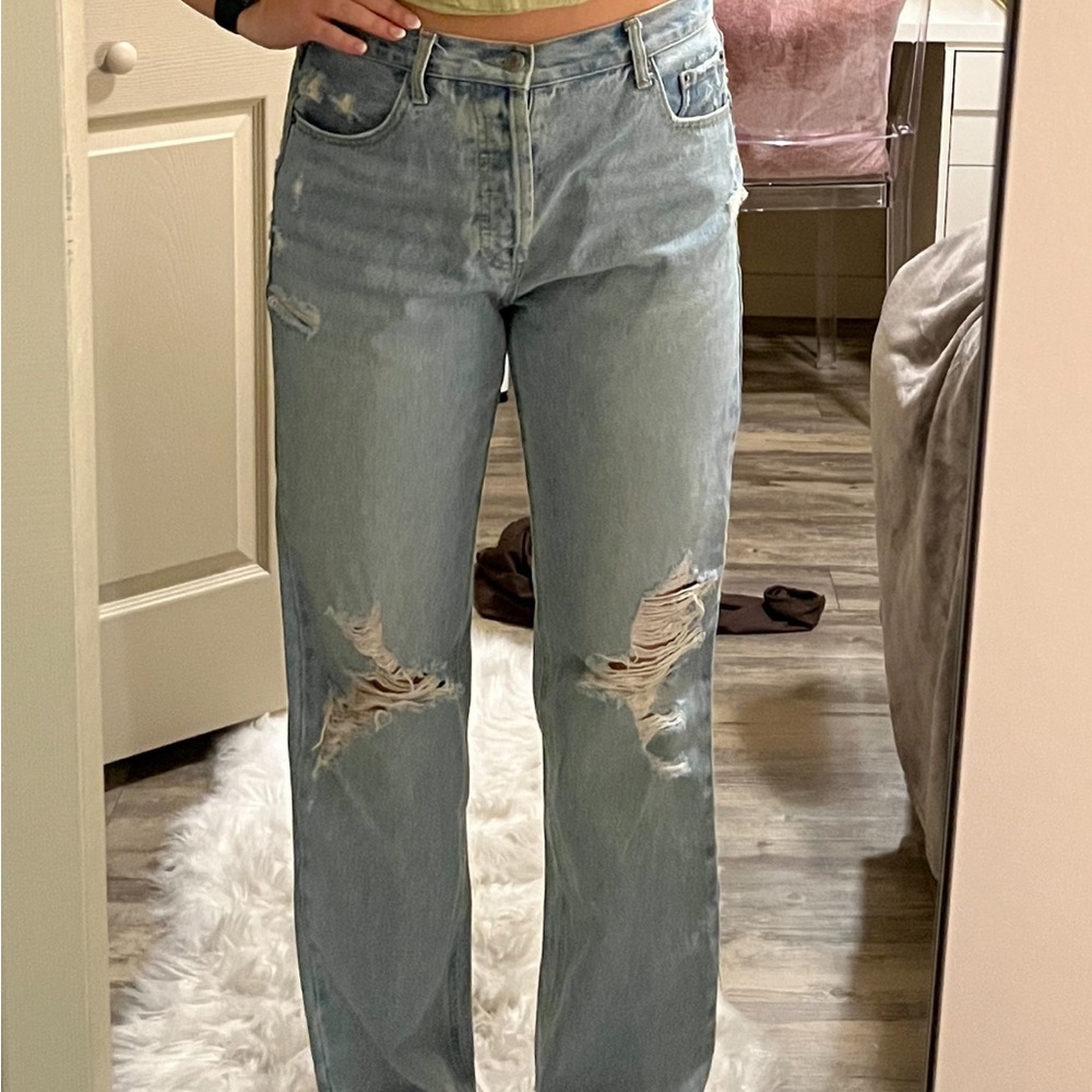 Straight leg jeans